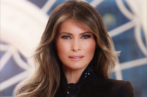 Official portrait of First Lady Melania Trump released