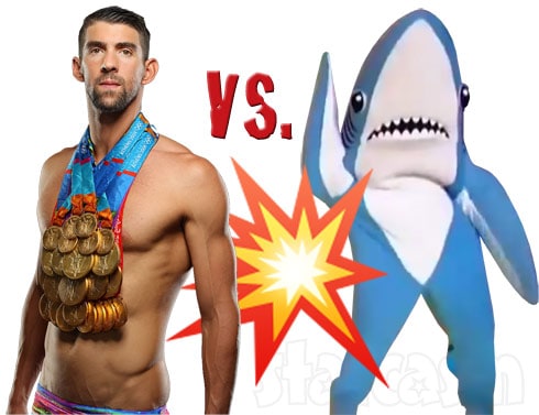 Michael Phelps versus a shark