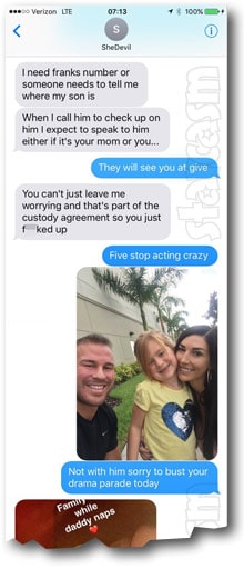 Jenelle Nathan texts - click to enlarge