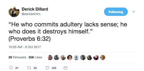 Is Derick Dillard cheating October 6