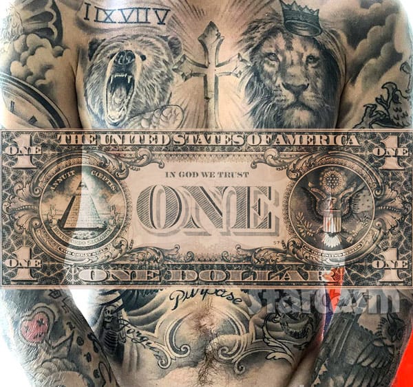 Photos Justin Bieber Shows Off Tattoos His Chest Is Essentially A