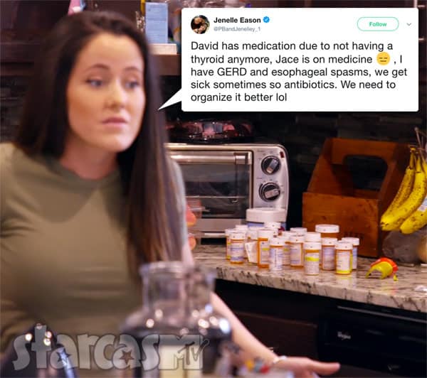 Jenelle Explains all those prescription pills in her kitchen