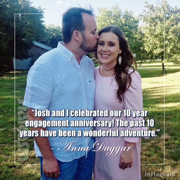 Josh Duggar Anna Duggar 2018 anniversary wonderful adventure