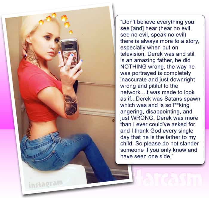 Foranderlig eksil trådløs 16 & PREGNANT Jordan Cashmyer shares new photo, defends daughter's dad  Derek * starcasm.net