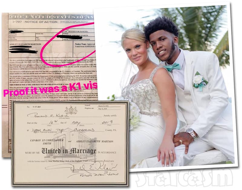 90 DAY FIANCE Ashley explains 3 weddings, posts marriage certificate