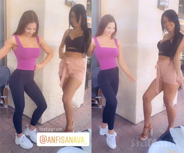 Anfisa and Larissa posing together Anfisa and Larissa posing together