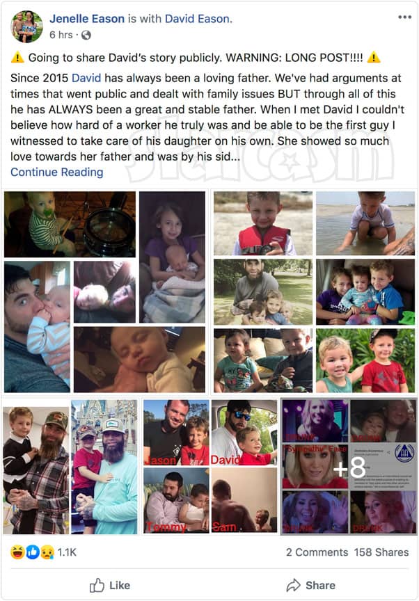 Jenelle and David Eason Olivia Leedham Facebook post Jenelle and David Eason Olivia Leedham Facebook post