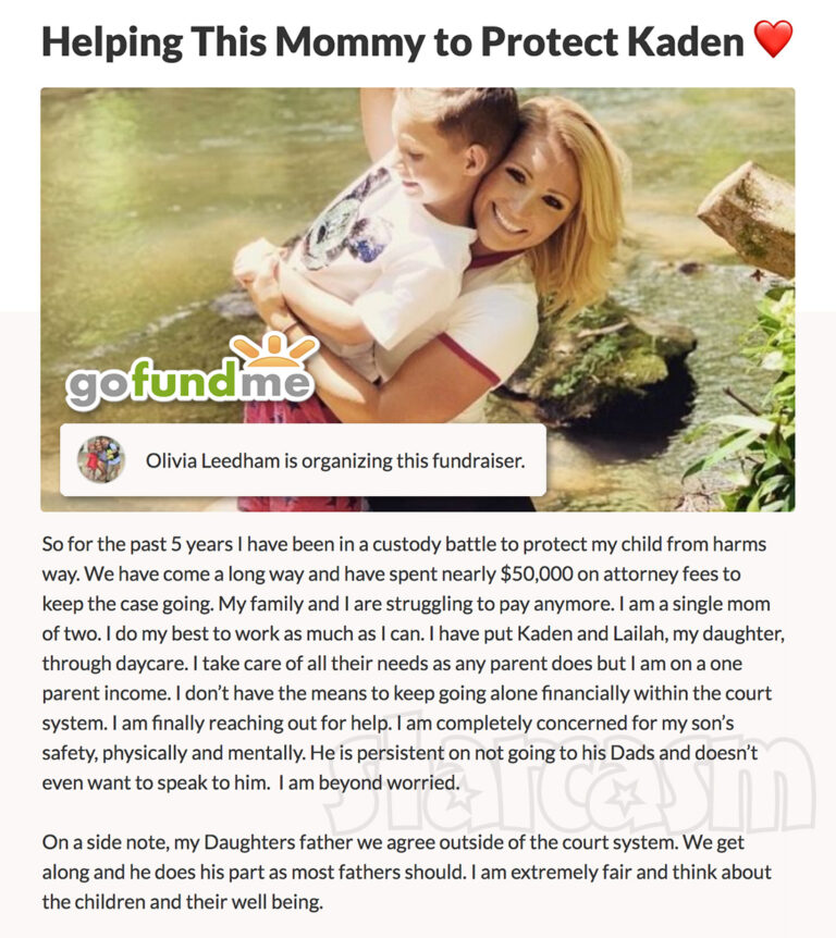 David Eason's ex Olivia Leedham starts GoFundMe for custody battle over their son Kaden