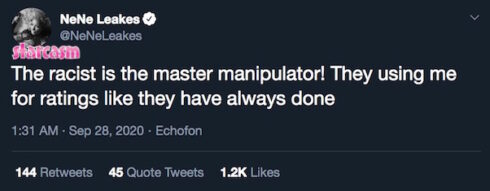 After her racist cocaine rodeo remarks, NeNe Leakes wants a sitdown