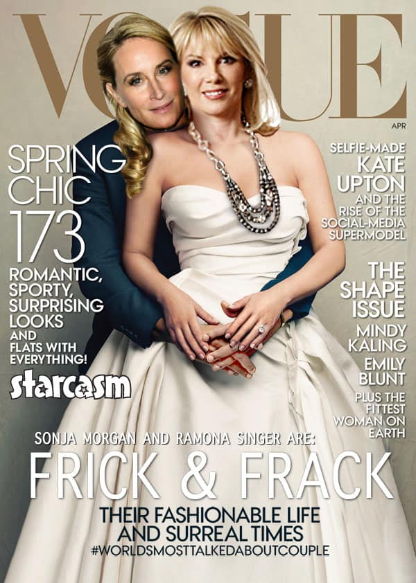 Sonja Morgan and Ramona Singer on the cover of Vogue Sonja Morgan and Ramona Singer Vogue magazing cover Frick and Frack