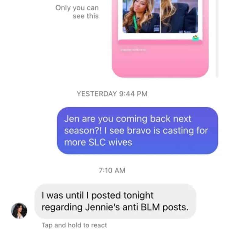 RHOSL Was Jen Shah fired for speaking out against Jennie’s anti-BLM Facebook posts?
