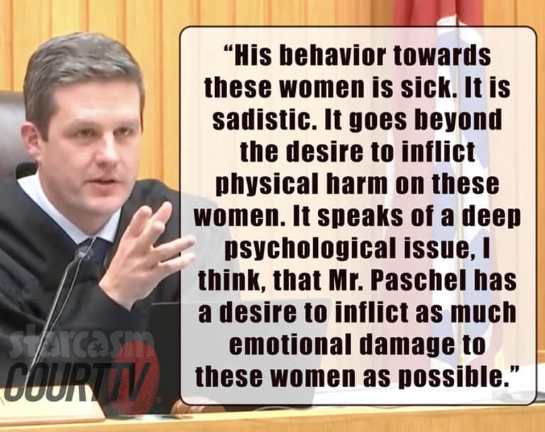 Judge calls Geoffrey Paschel's abuse of women sick and sadistic