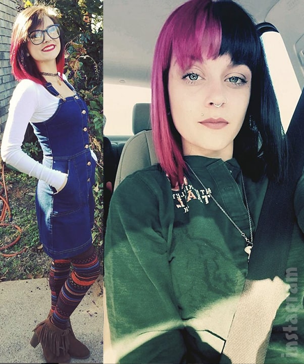 Haley from Love During Lockup throwback photo without black and white Cruella hair Haley from Love During Lockup throwback photo without black and white Cruella hair