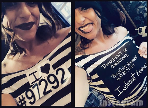 Love During Lockup Santiba Talsey mug shot costume Love During Lockup Santiba Talsey mug shot costume