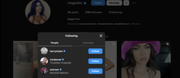 Megan Fox stopped following MGK on Instagram
