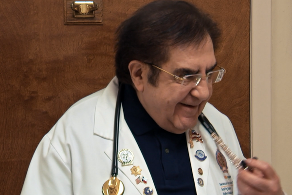 Dr. Now's golden jewel-encrusted stethoscope