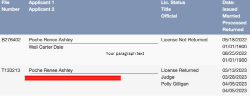 Renee Poche Love is Blind marriage certificate