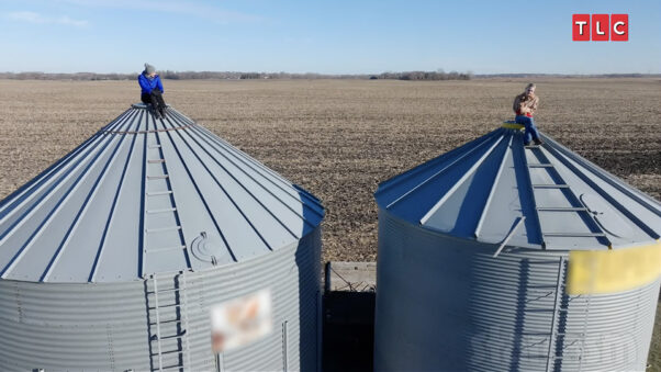 Welcome To Plathville Olivia Plath and Moriah Plath on top of silos