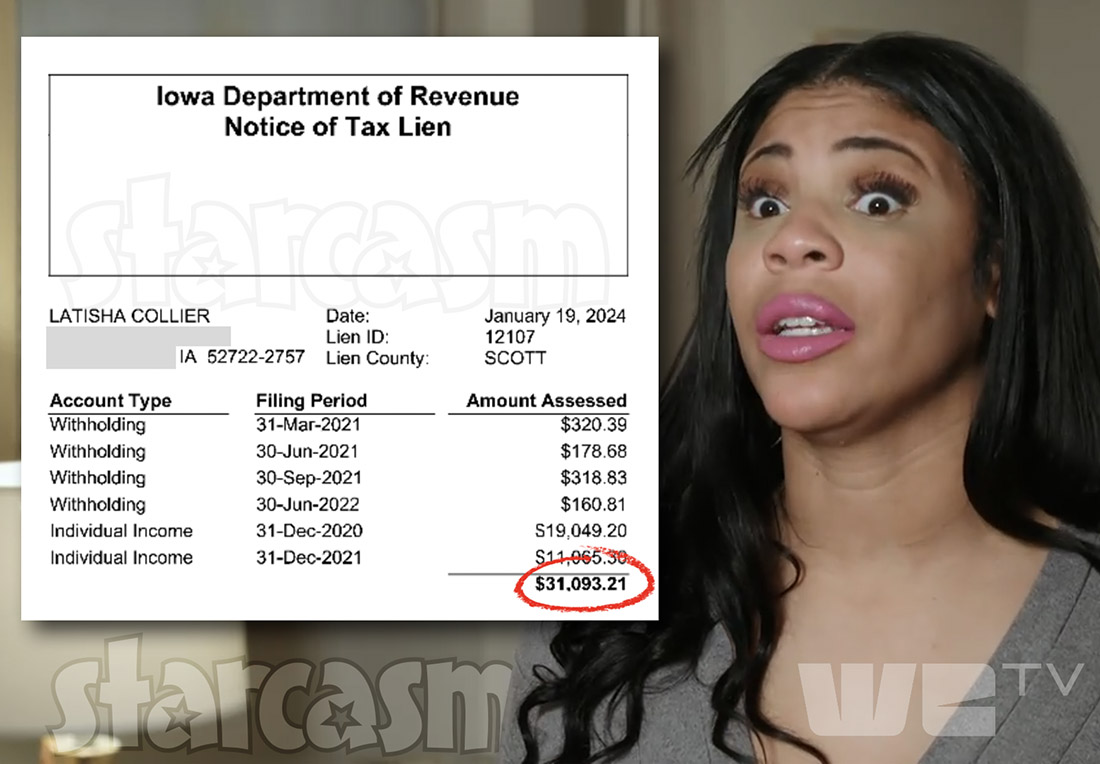 Love After Lockup LaTisha Collier tax lien Love After Lockup LaTisha Collier tax lien