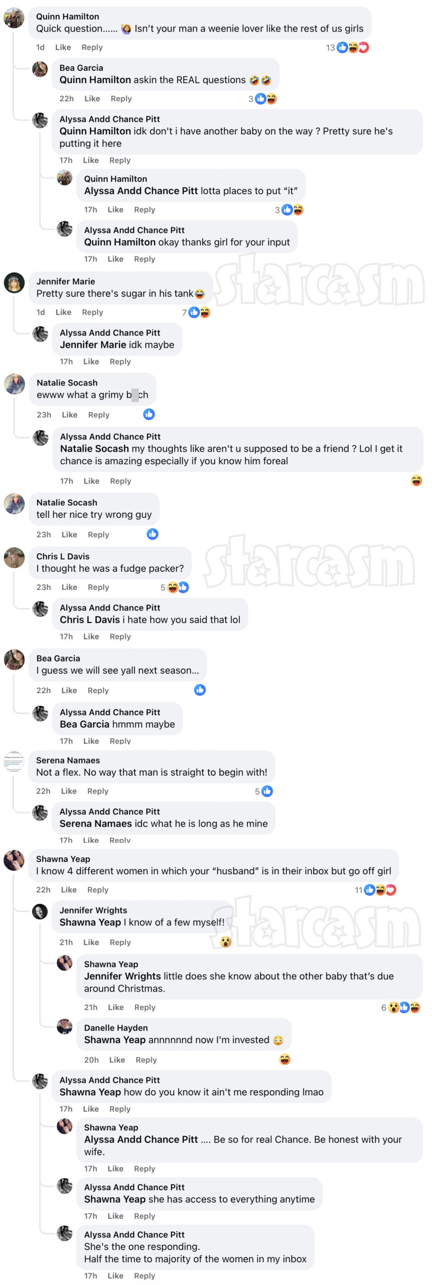 Love After Lockup Chance Pitt's girlfriend Alyssa's Facebook comments Part Two