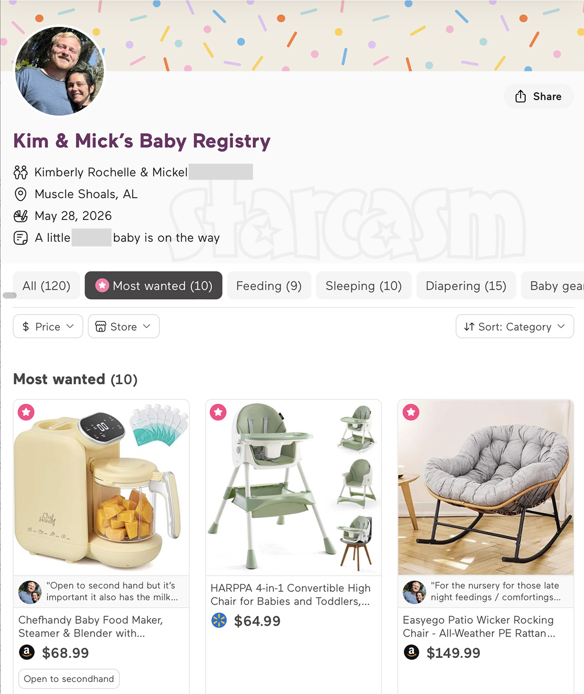 90 Day Fiancé Kimberly Rochelle baby registry