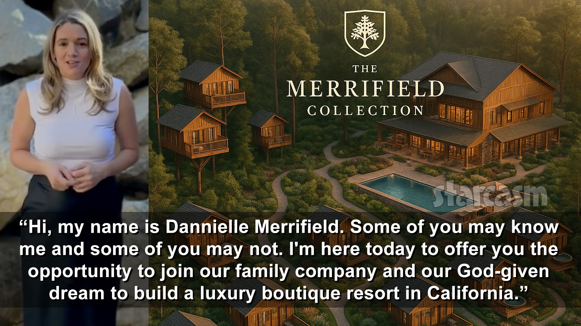 Garrick and Dannielle Merrifield are looking for investors in a California resort they want to build