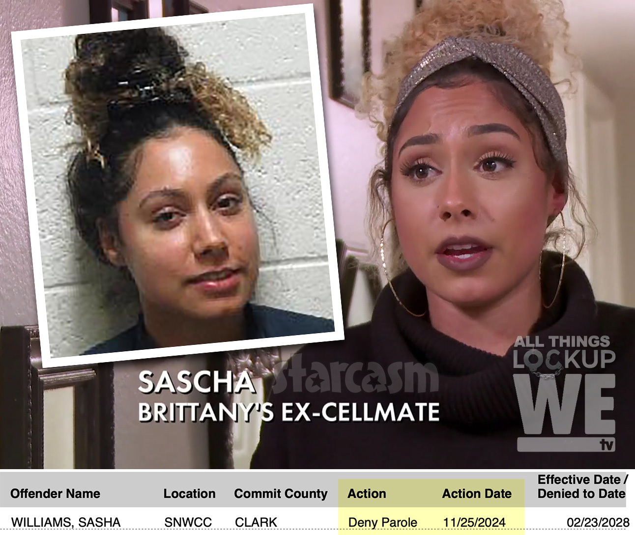 Love After Lockup Brittany Santiago's former cellmate Sasha Williams is still in prison after her parole was denied