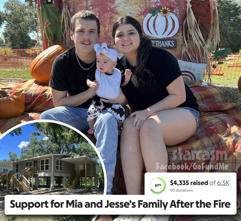 Unexpected mom Mia Quebedeaux house fire GoFundMe