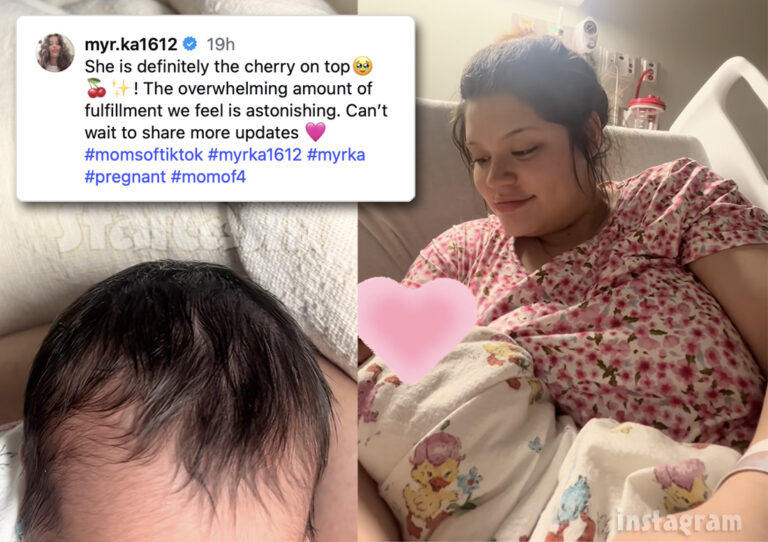 Unexpected mom Myrka Arriaga gives birth to her fourth child, a baby girl