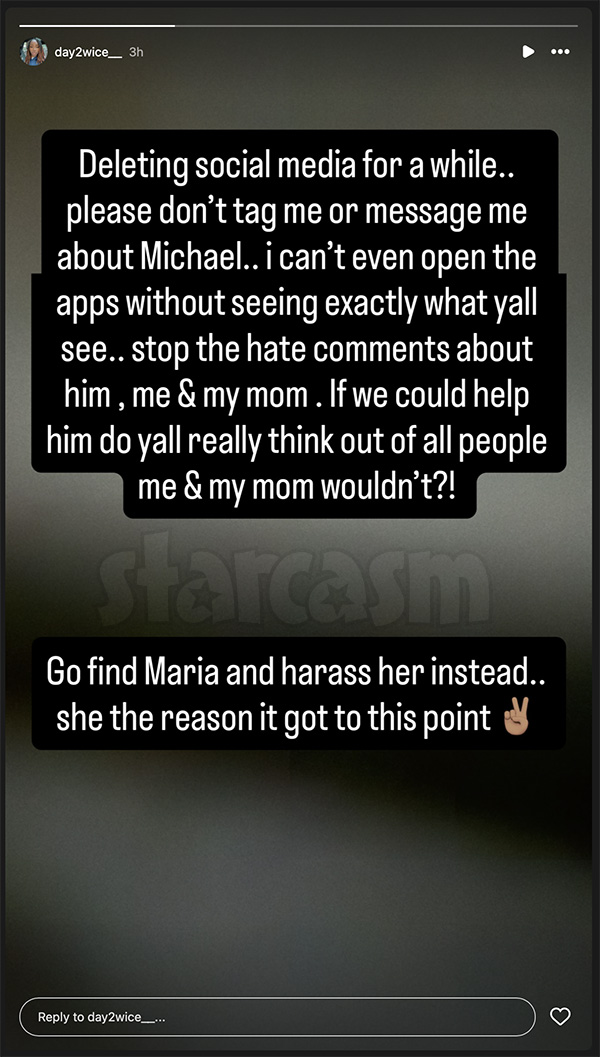 Love after Lockup Michael Simmons' sister Dayday responds to messages about photos reportedly showing Michael is homeless