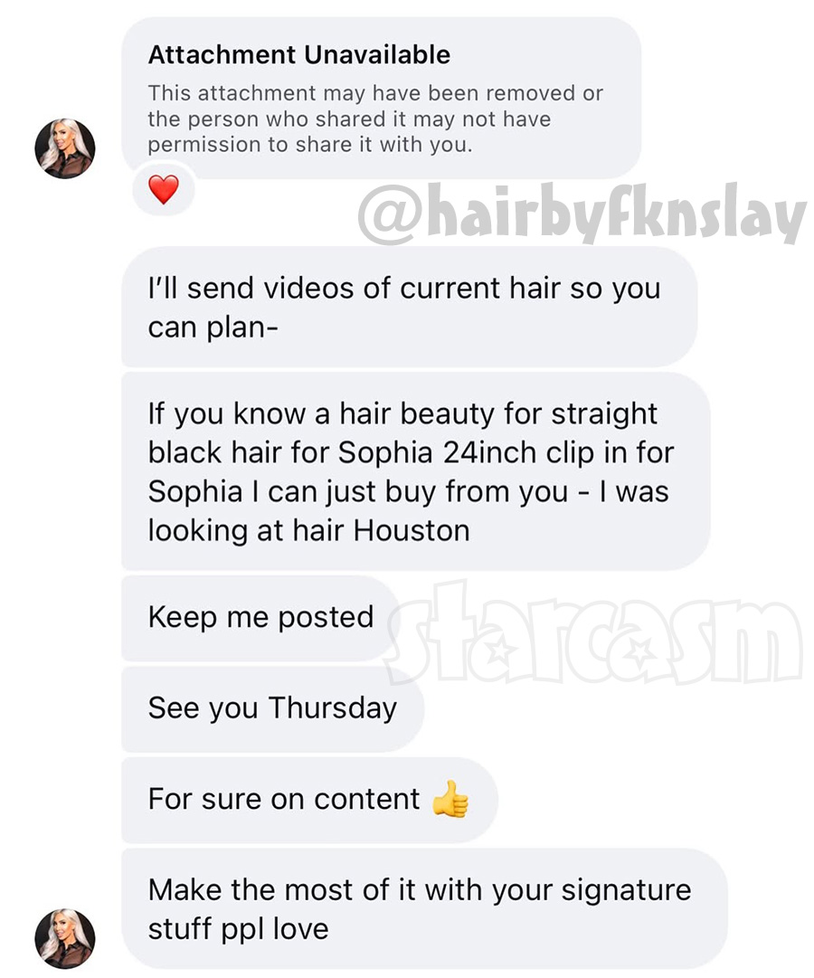 Farrah Abraham texts with hair stylist Slay