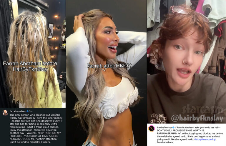 Farrah Abraham and hair stylist Slay feud recap