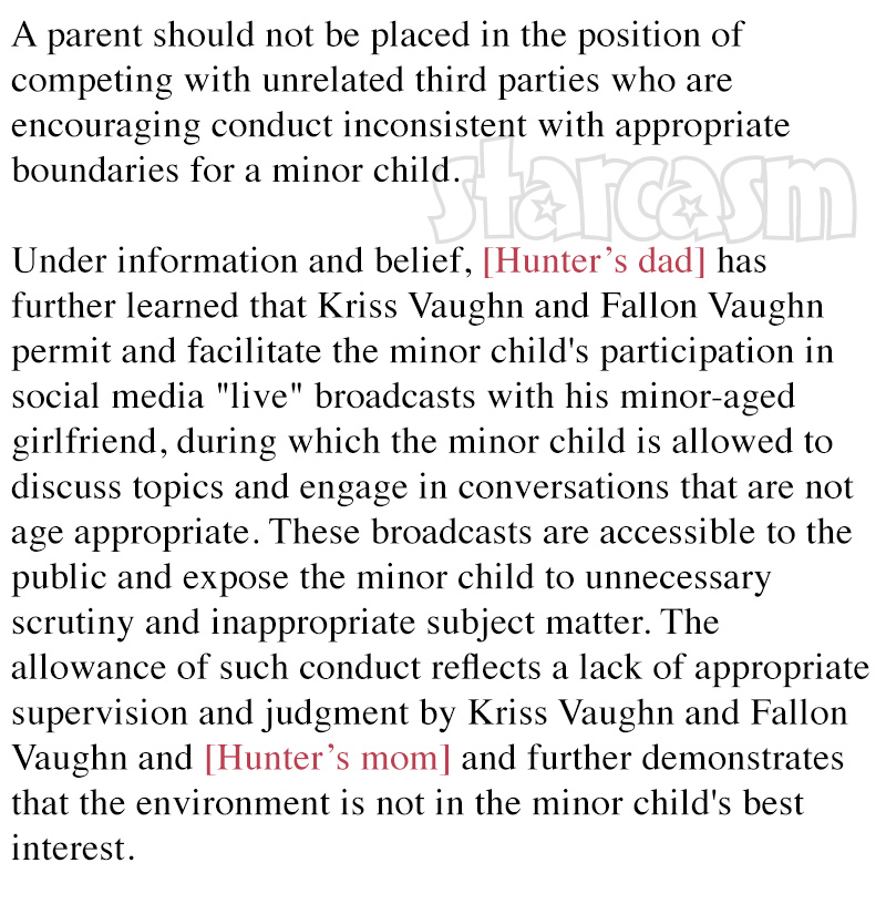 TLC Unexpected Hunter Johnson custody court documents