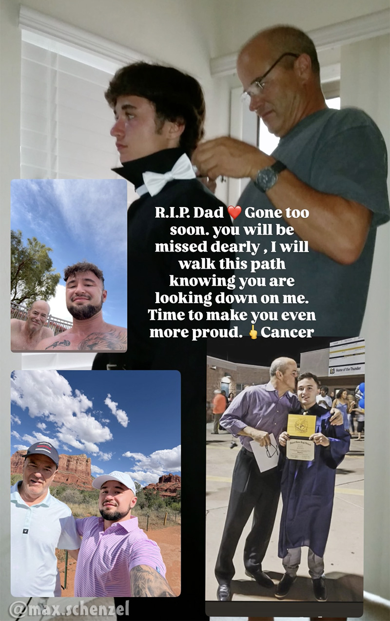 Unexpected dad Max Schenzel reveals that his dad Todd Schenzel passed away after battling brain cancer