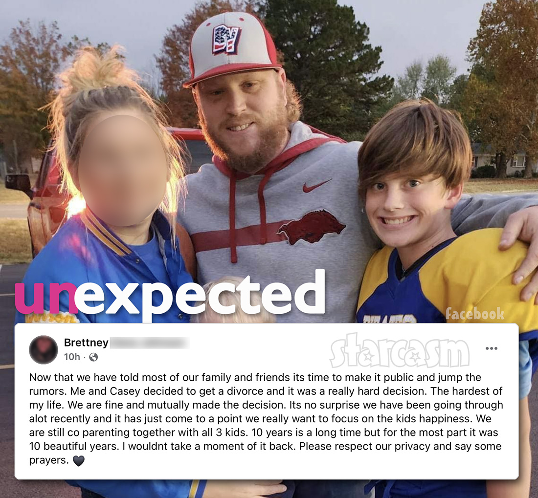 Hunter Johnson's unexpected father, Casey Johnson, and his wife Bretney are getting divorced right after Hunter and Bella get back together.