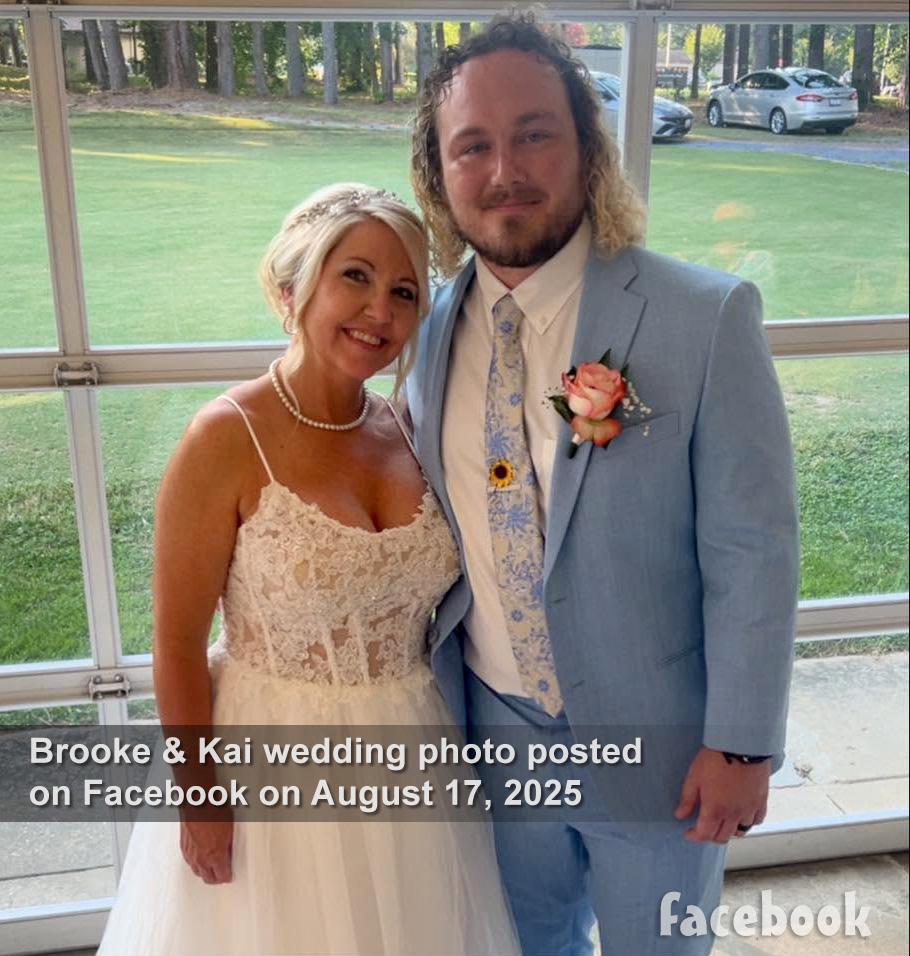 Age Inappropriate couple Brooke and Kai wedding photo
