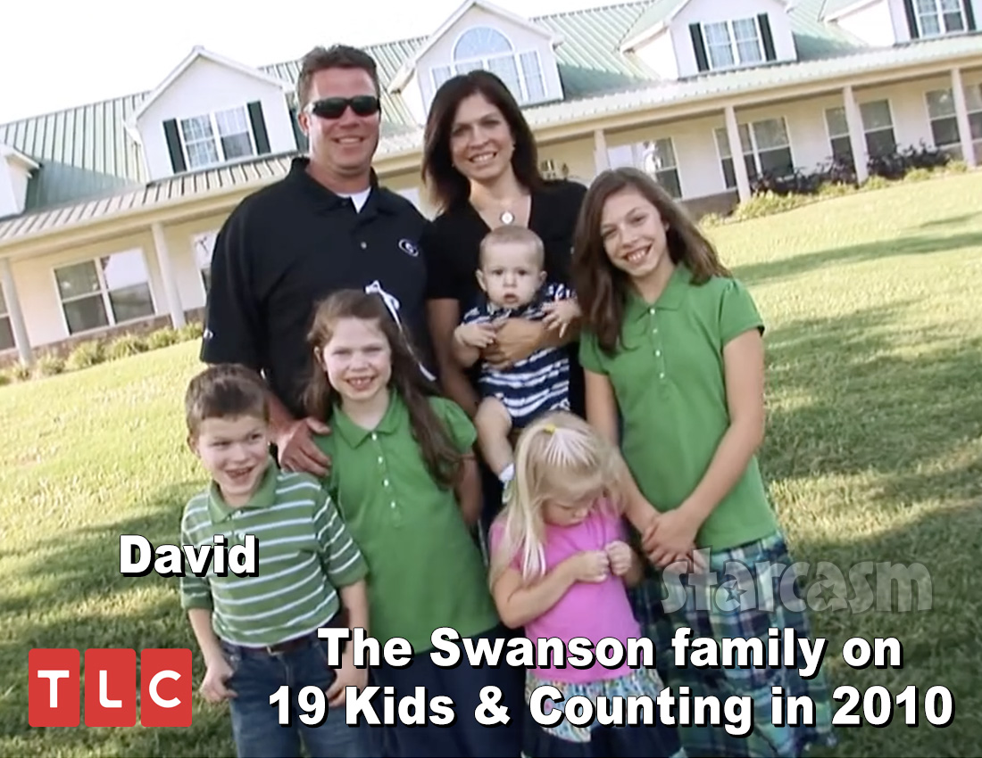 Lauren Swanson, David Swanson and their family on 1n episode of 19 Kids and Counting in 2010
