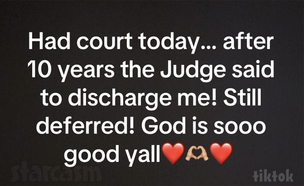 Unexpected grandma Tasha Leal-Stone reveals on TikTok that she is finally off probation after ten years