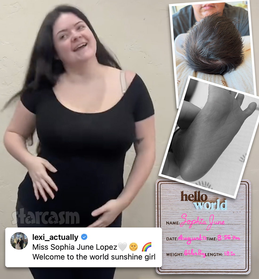 Teen Mom Young and Pregnant's Lexi Tatman Lopez gives birth to her third child, daughter Sophia, on August 13, 2026