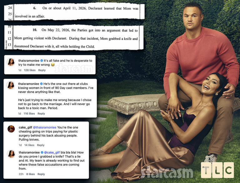 Thais Mendes responds to Patrick Mendes saying she had an affair and came after him with a knife while holding their daughter Aleesi.