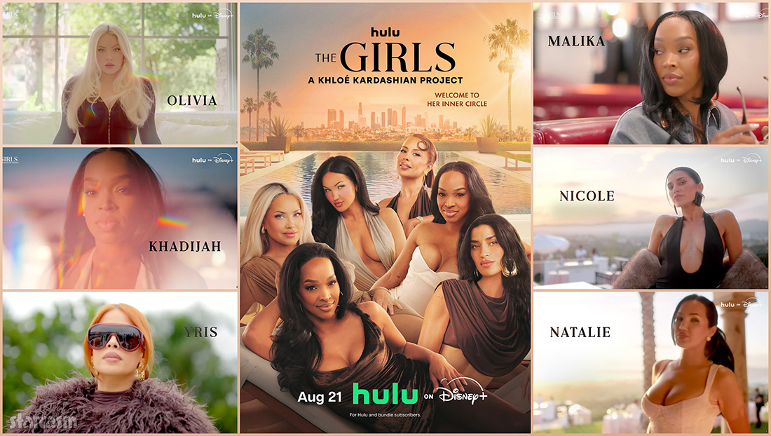 The cast of The Girls: A Khloé Kardashian Project on Hulu includes Olivia, Khadijah, Yris, Malika, Nicole and Natalie.