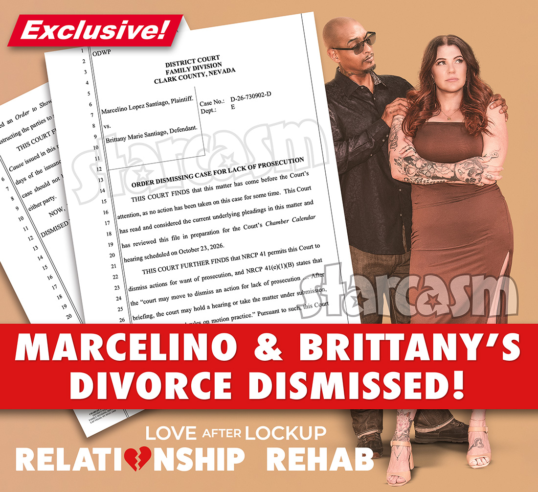 Starcasm exclusively reveals that Love After Lockup's Brittany and Marcelino Santiago's divorce was dismissed on October 22, 2026