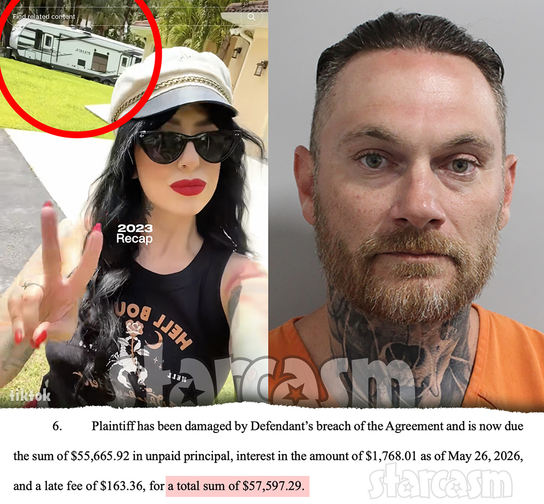 Jade Chipps and Chris Chipps sued for more than $50,000 after failing to make payments on their fifth wheel camper