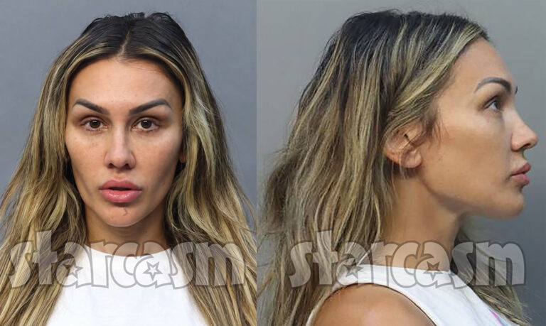 Jenn Harley mug shot photo from 2026 domestic violence arrest in Florida